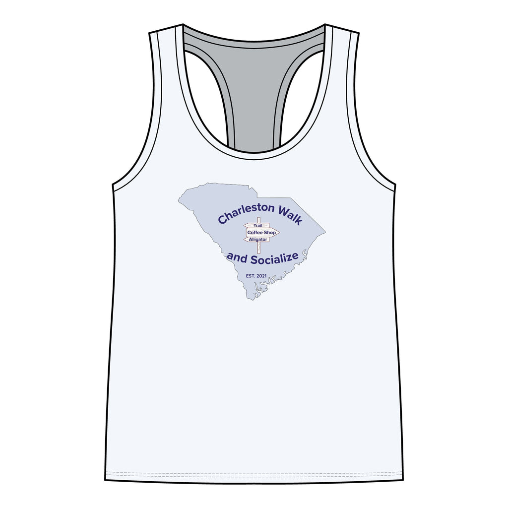 Racerback Tank Top - Charleston Walk and Socialize Meetup Tee