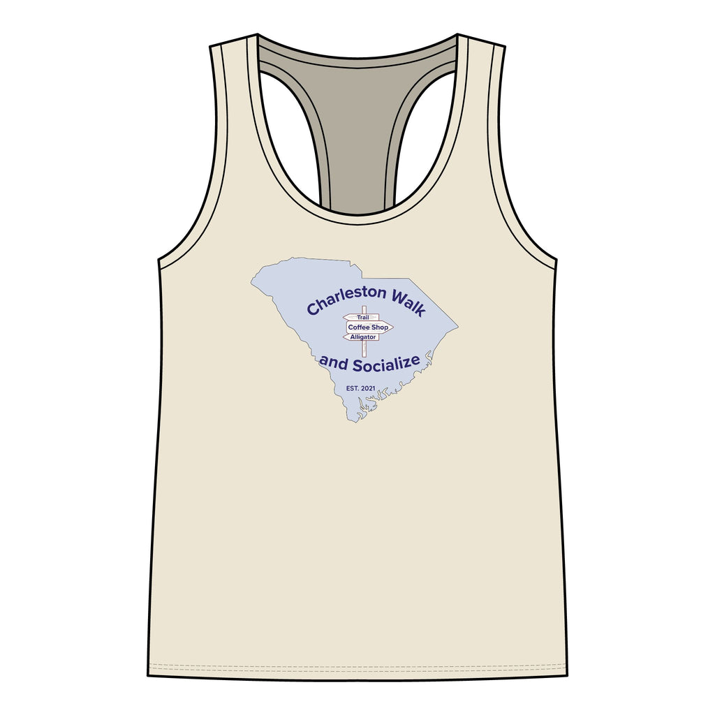 Racerback Tank Top - Charleston Walk and Socialize Meetup Tee