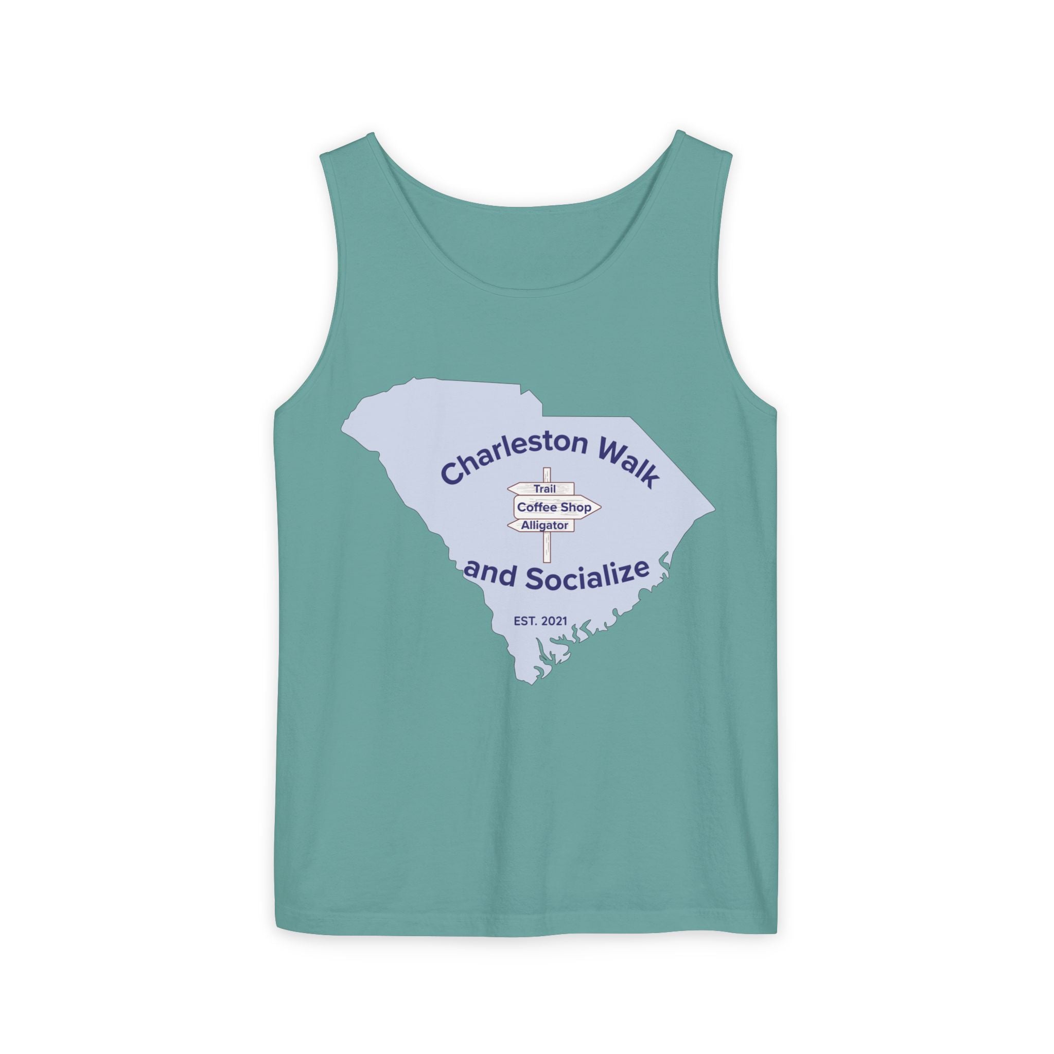 Charleston Walk and Socialize Tank — Local Map Event Tank Top