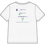 Charleston Walk and Socialize V-Neck Tee — 'Your Pace, Your Path' Community Meetup Shirt