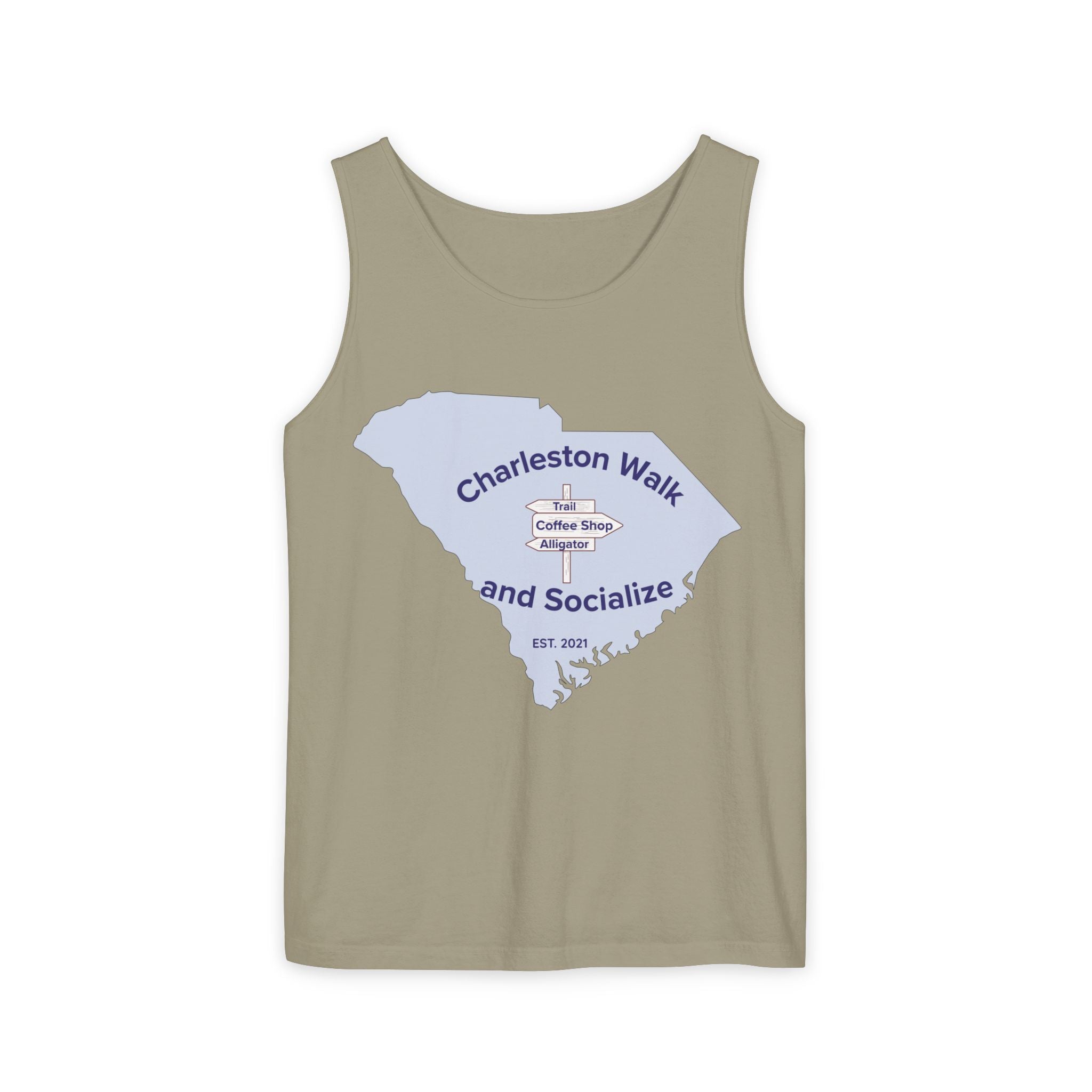 Charleston Walk and Socialize Tank — Local Map Event Tank Top