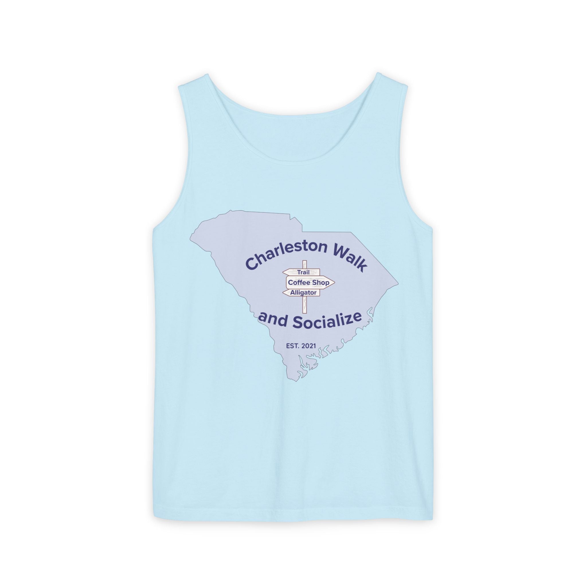 Charleston Walk and Socialize Tank — Local Map Event Tank Top