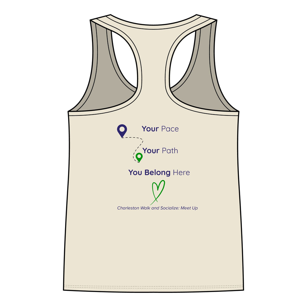 Racerback Tank Top - Charleston Walk and Socialize Meetup Tee