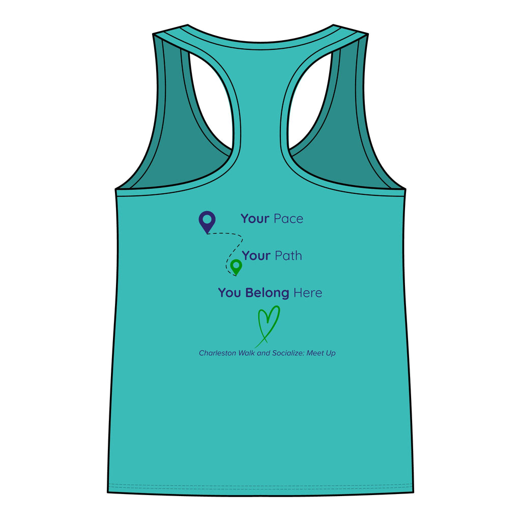 Racerback Tank Top - Charleston Walk and Socialize Meetup Tee