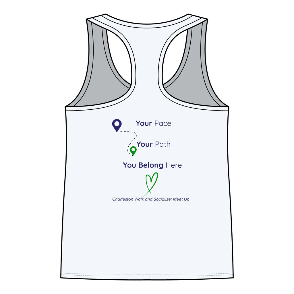 Racerback Tank Top - Charleston Walk and Socialize Meetup Tee