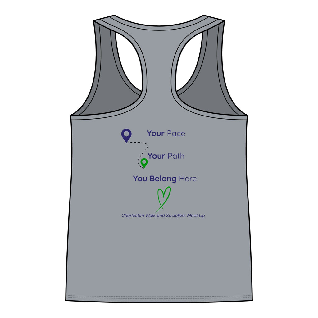 Racerback Tank Top - Charleston Walk and Socialize Meetup Tee