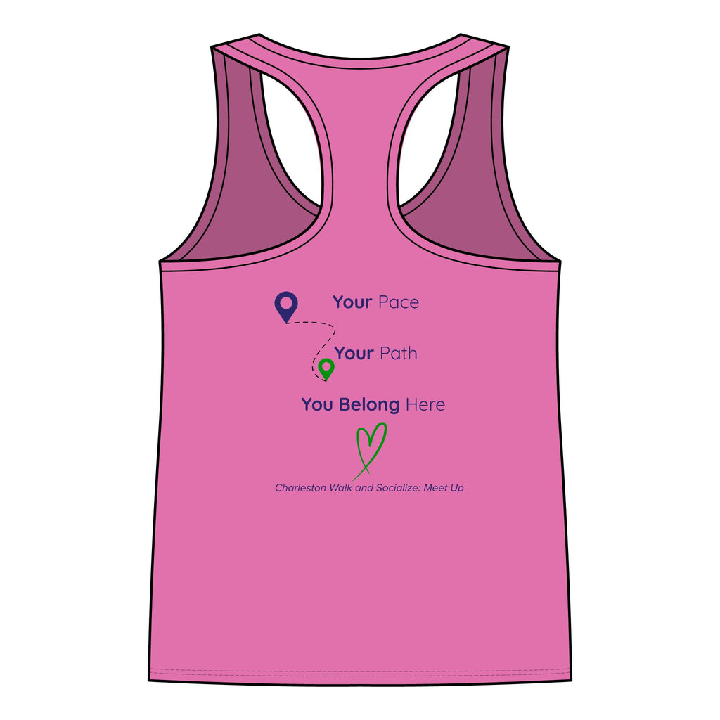 Racerback Tank Top - Charleston Walk and Socialize Meetup Tee