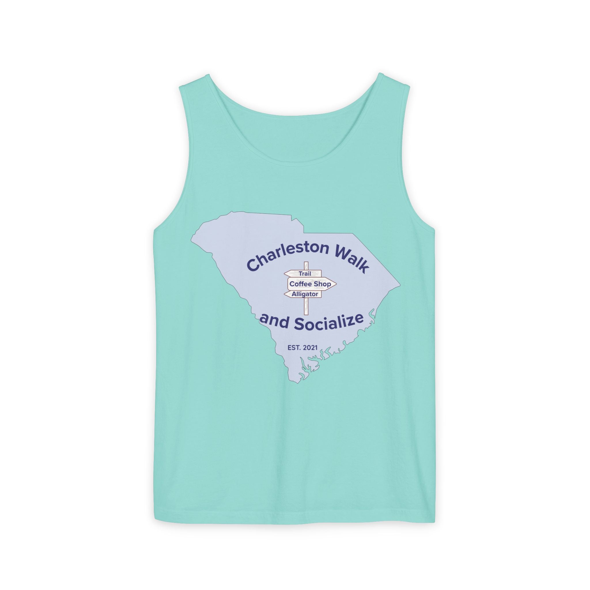 Charleston Walk and Socialize Tank — Local Map Event Tank Top